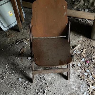 Antique folding chair
