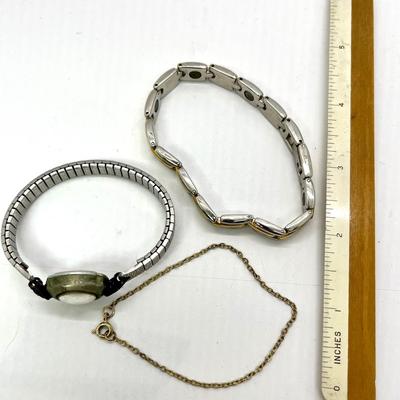 Lot of three bracelets watch jewelry