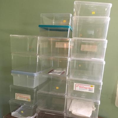 Large Lot of vintage storage boxes with lids
