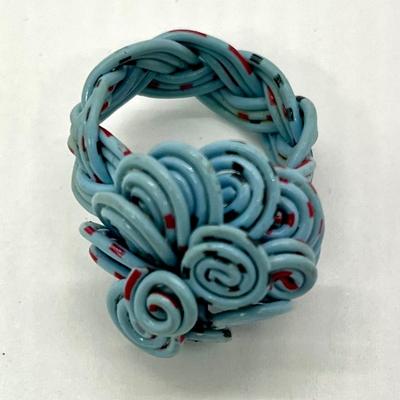 Costume jewelry blue ring