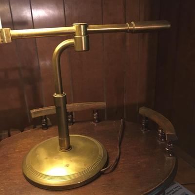 Brass arm table Lamp, Steam Punk!