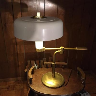 Brass arm table Lamp, Steam Punk!