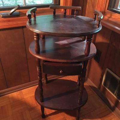 Wood accent table