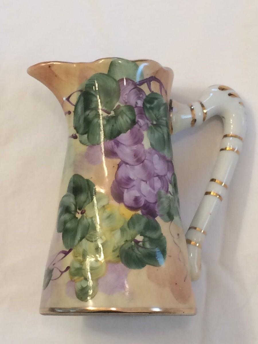 Decorative Pitcher 7" Tall Gold Trim