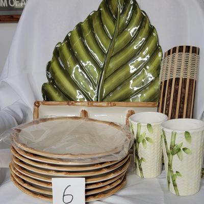 Bamboo themed dishes