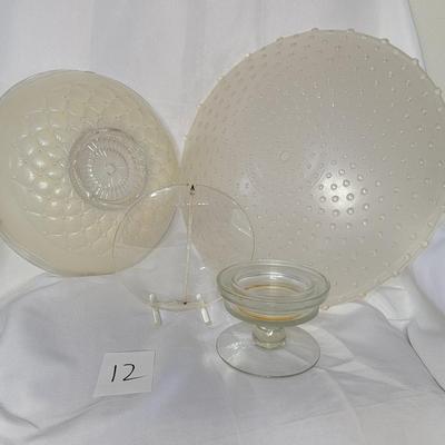 Vintage glass and light covers