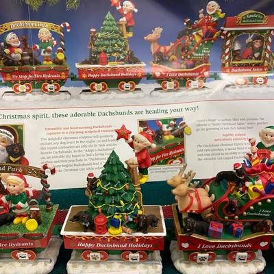 Danbury Mint Dachshund Christmas Express