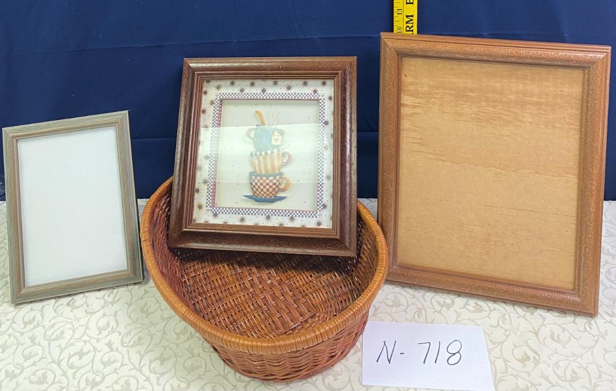 Basket, frames and Picture | EstateSales.org
