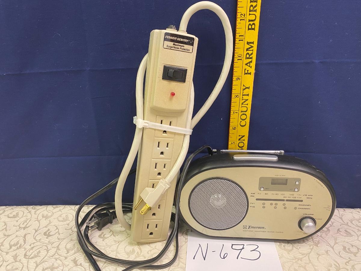 Emerson weather radio & Surge Protector