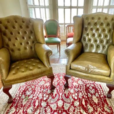 Leather Wingback Chair