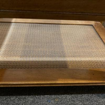 LOT 68 GLASS TOP COFFEE TABLE