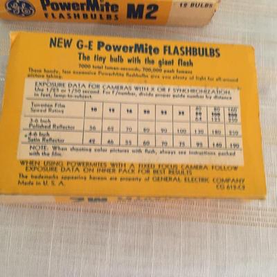 Vintage PowerMite flashbulbs