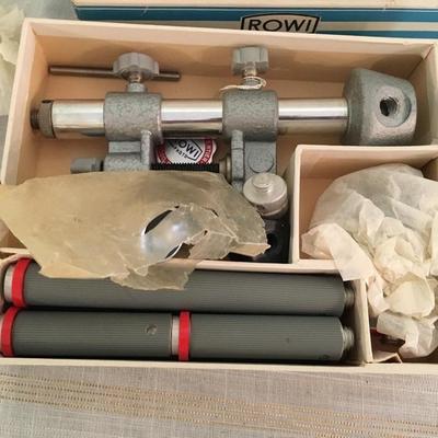 Vintage Rowi camera accessories