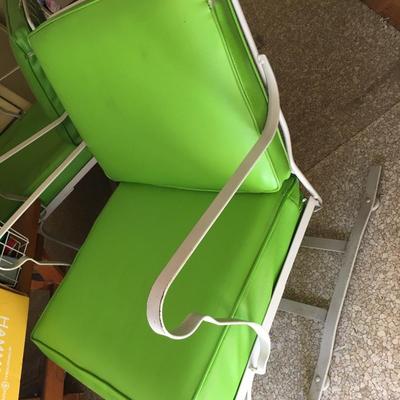 Two Vintage metal garden chairs Patio Porch