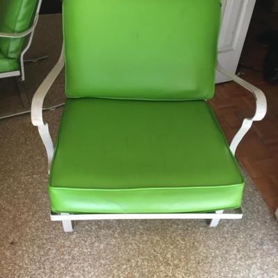 Two Vintage metal garden chairs Patio Porch
