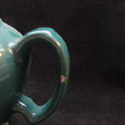 Glazed Ceramic Teapot with Leaf Strainer by Baltimore- Green (#71)