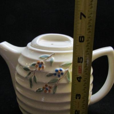 Pair of Ribbed Teapots by Porcelier- Dainty Flowers (#72)