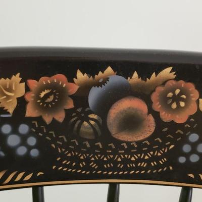 Antique Black Laquer Stencil rocking chair #1