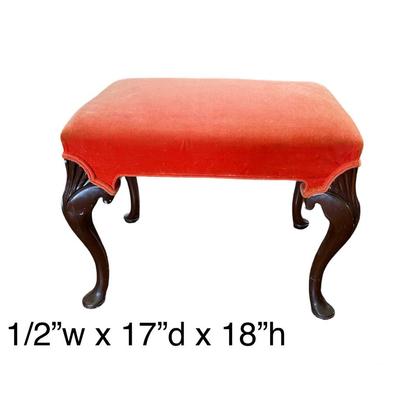 Mahogany Foot Stool with Claw Feet