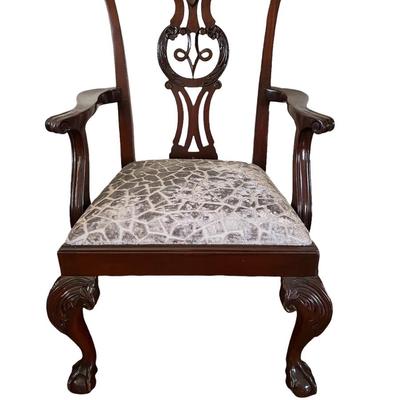 Mahogany Arm Chair w/Claw Feet