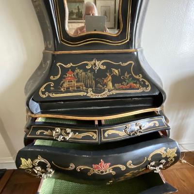Beautiful Bombay Black and Gold Leaf Secretary