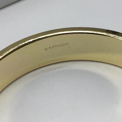 West Germany Metal Bangle Silver Gold Tone