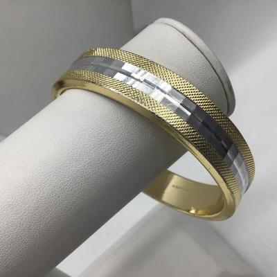 West Germany Metal Bangle Silver Gold Tone