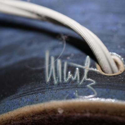 MARSHALL STUDIOS MARTZ MCM POTTERY TABLE LAMP IN BLUE TONES