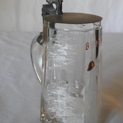 Vintage glass German stein