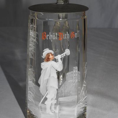 Vintage glass German stein