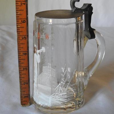 Vintage glass German stein