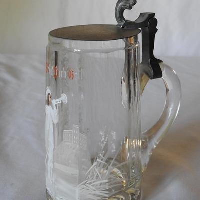 Vintage glass German stein