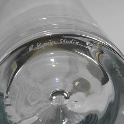 Crystal glass vase