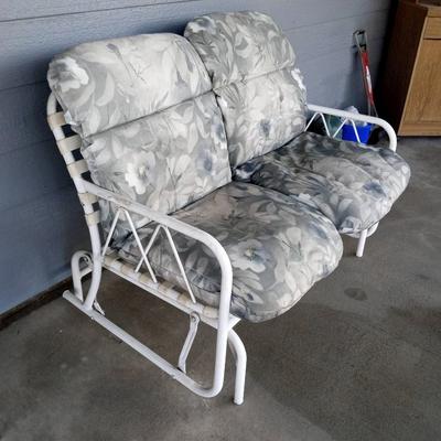 LOT 82 PATIO GLIDER WITH CUSHIONS