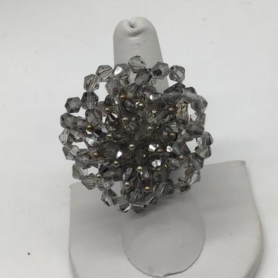 Crystal Beaded Adjustable Ring