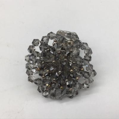 Crystal Beaded Adjustable Ring