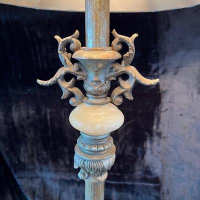 Pair of Metal and Stone Lamps  (BB-JM)