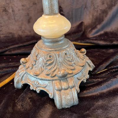 Pair of Metal and Stone Lamps  (BB-JM)