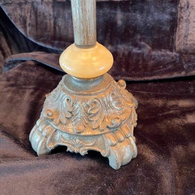Pair of Metal and Stone Lamps  (BB-JM)
