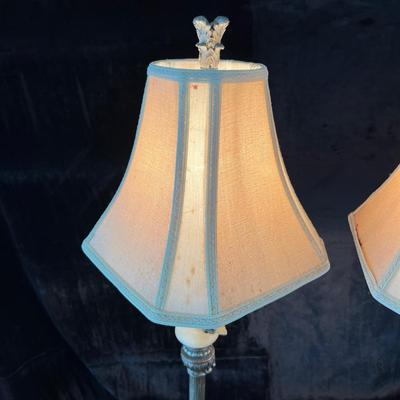 Pair of Metal and Stone Lamps  (BB-JM)