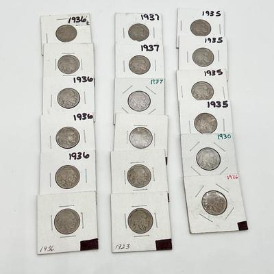Eighteen (18) Buffalo Nickels