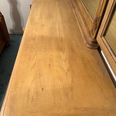 Light Wood Dresser and Mirror  (BB-JM)