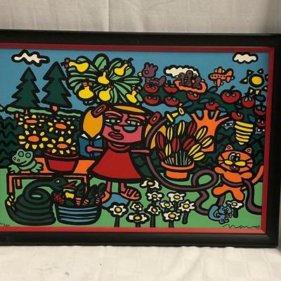 INV #8: Original Marco Pop Art "Moms Garden" serigraph print on canvas