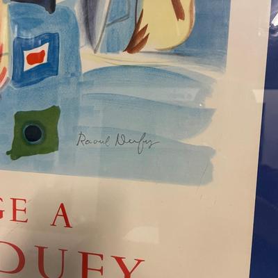 INV #95: Ville De Honfluer "Hommage a Raoul Dufy" Poster, 1954. H 29" x W 20"