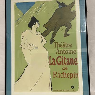 INV #98: Theatre Antoine "La Gitane de Richepin" art deco poster, H 28" x W 20"