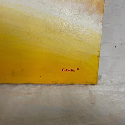 INV #177: Cheryl A. Colin "Children of the Sun" painting, H 30" x W 40"