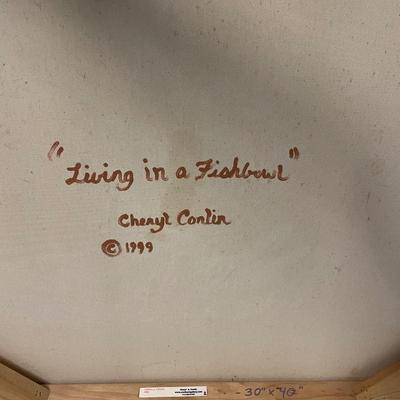 INV #178: Cheryl A. Colin "Living in a Fishbowl", 1999, H 30" x W 40"