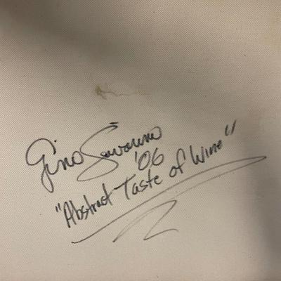 INV #185: Gino Savarino original "Abstract Taste of Wine", H 30" x W 24"