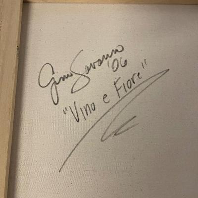 INV #186: Gino Savarino original "Vino e Fiore", H 24" x W 30"