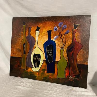 INV #186: Gino Savarino original "Vino e Fiore", H 24" x W 30"